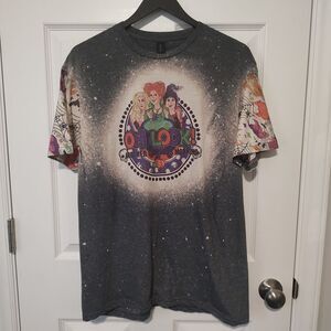 Hocus Pocus T-Shirt Sanderson Sisters, Gray, Size L, Bleached Dyed Halloween